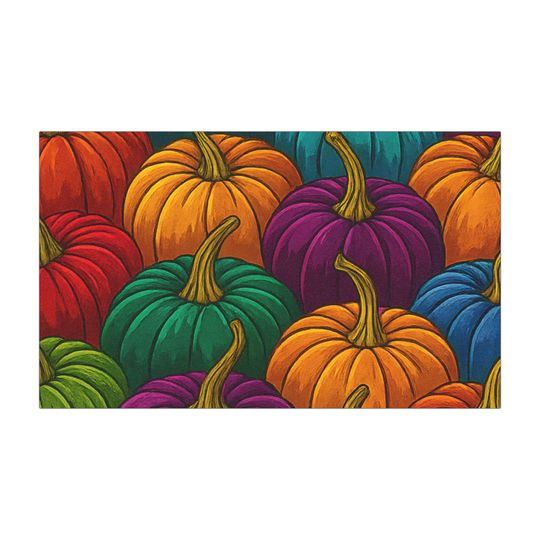 Colorful Pumpkin Car Magnets: Vinyl Autumn Decor Set