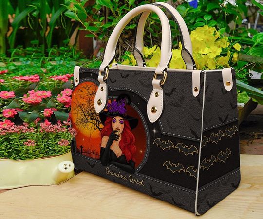 Halloween Leather Handbag ,Halloween Gift,Gifts for Women,Halloween Handbag ,Halloween Handbag for Her