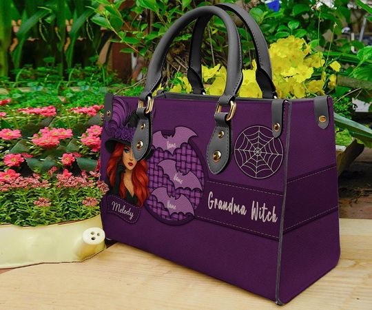 Halloween Leather Handbag Custom Name,Halloween Gift,Gifts for Women,Halloween Handbag Custom,Halloween Handbag Custom Name for Her
