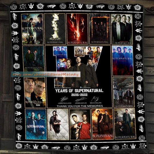 Supernatural 2005-2022 Anniversary Quilt Blanket