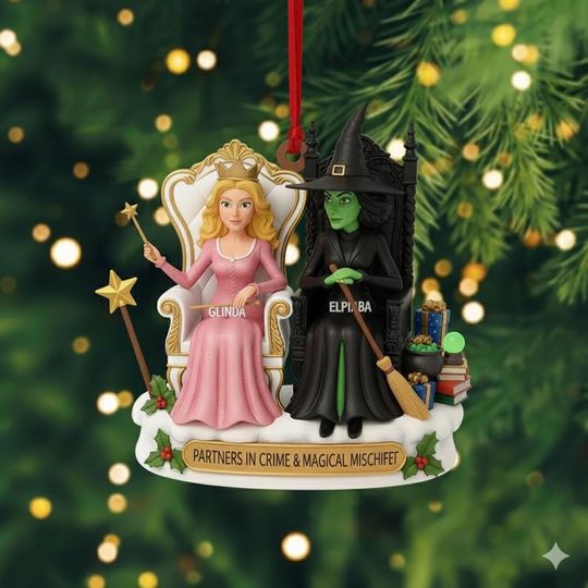 Wicked Christmas Ornament: Elphaba & Glinda Friendship Keepsake