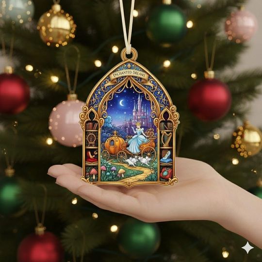 Cinde Christmas Keepsake, Disney Christmas Acrylic Ornament