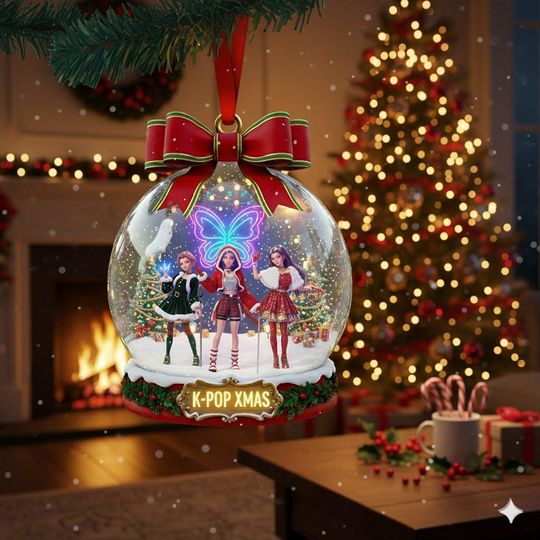 Personalized Kpop Demon Hunters Ornament, Custom Huntrix Christmas Keepsake