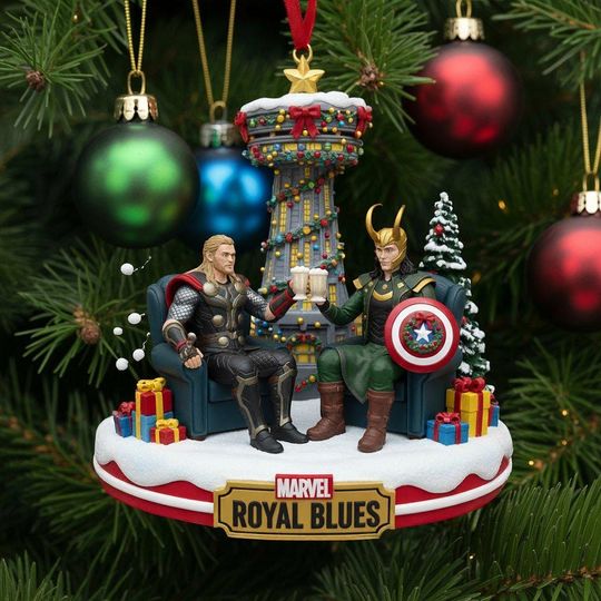 Personalized Marvel Avengers Ornament, Custom Avengers Christmas Ornament
