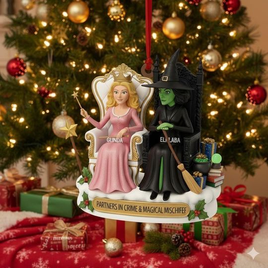 Wicked Christmas Ornament: Elphaba & Glinda Friendship Keepsake