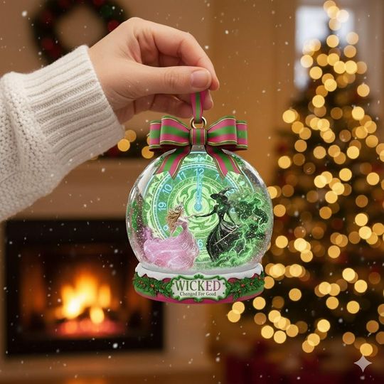 Custom Elphaba Glinda Ornament, Personalized Wicked Musical Christmas Acrylic 2D Flat Ornament