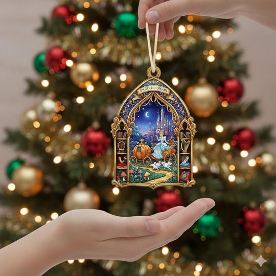Cinde Christmas Keepsake, Disney Christmas Acrylic Ornament