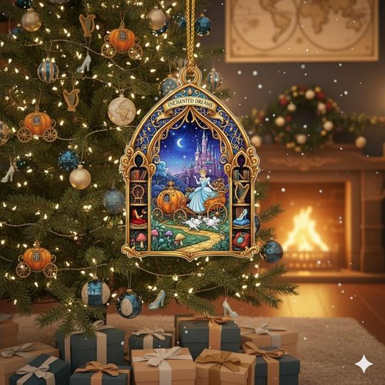 Cinde Christmas Keepsake, Disney Christmas Acrylic Ornament