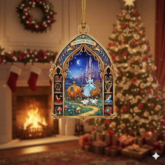 Cinde Christmas Keepsake, Disney Christmas Acrylic Ornament