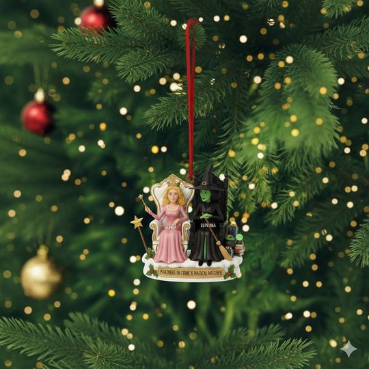 Wicked Christmas Ornament: Elphaba & Glinda Friendship Keepsake