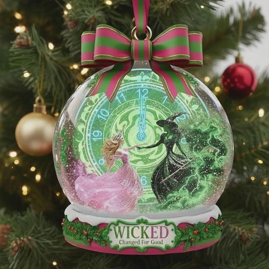 Custom Elphaba Glinda Ornament, Personalized Wicked Musical Christmas Acrylic 2D Flat Ornament