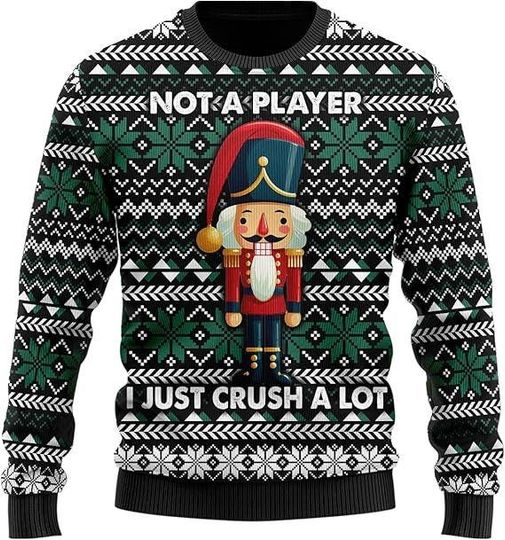 You Crack Me Up Nutcracker Christmas Ugly Sweater, Funny Holiday Jumper, Cozy Winter Sweatshirt