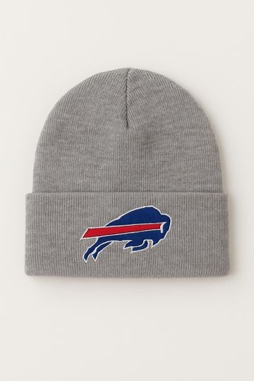 Grey Buffalo Bills Embroidered Knit Beanie | Handmade Mafia Hat