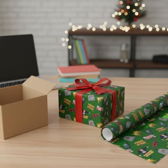 Die Hard Christmas Wrapping Paper, 80s Action Movie Gift Wrap