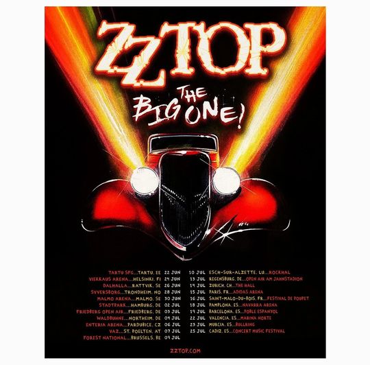 ZZ Top Brings The Big One Tour 2026 Poster