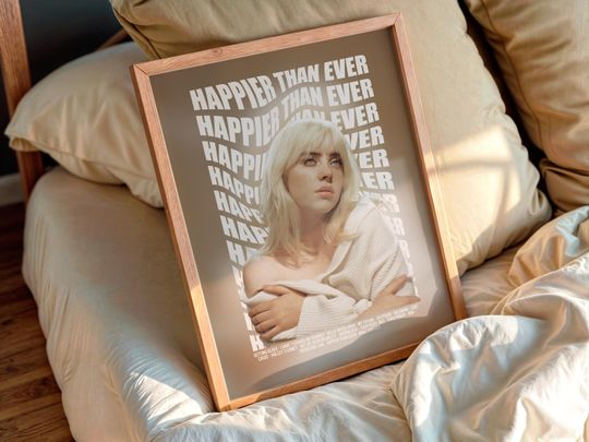 Billie Eilish Happier Than Ever Poster Premium Matte Vertical