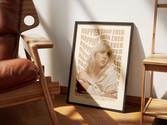 Billie Eilish Happier Than Ever Poster Premium Matte Vertical