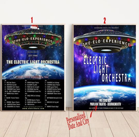 Custom The ELO Experience 20th Anniversary Tour 2026 Poster