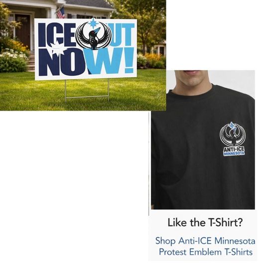 ICE Out Now Yard Sign | Minneapolis Protest Sign