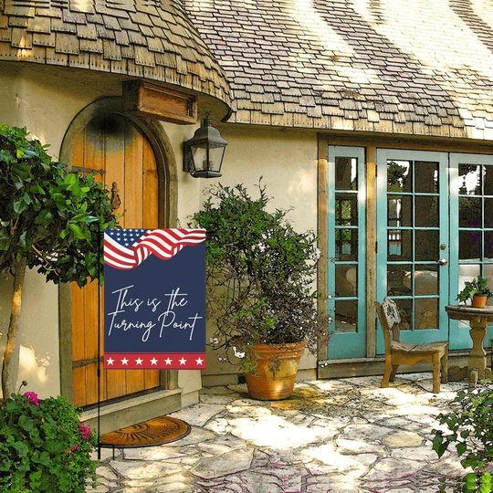 Turning Point Garden Flag: Patriotic Inspirational Banner