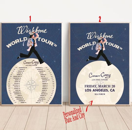 Custom Conan Gray Wishbone World Tour 2026 Poster