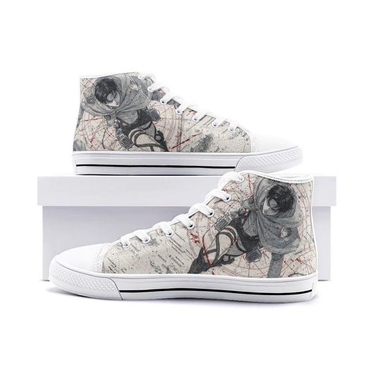 AOT-Levi Unisex High Top Canvas Shoes