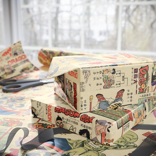 Dragonball Cover Wrapping Papers | Gift Wrap Dragon Ball Themed | Anime Lover