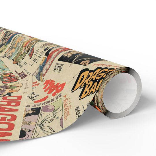 Dragonball Cover Wrapping Papers | Gift Wrap Dragon Ball Themed | Anime Lover
