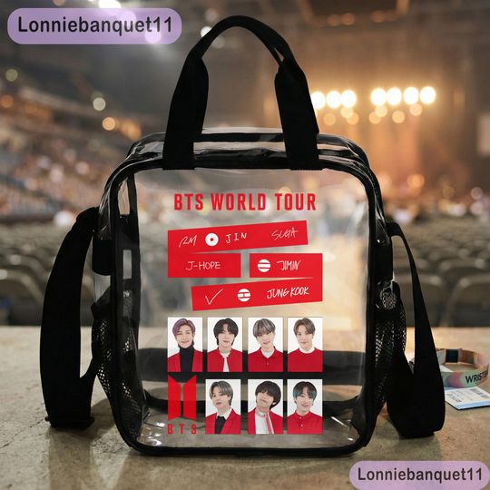 BTS Kpop Boy Band Clear Bag, Gift For Fan, K-Pop BTS Gift