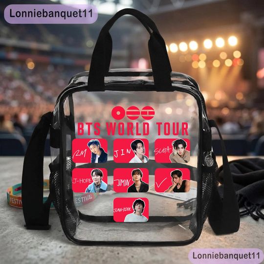 BTS Kpop Boy Band Clear Bag, Gift For Fan, K-Pop BTS Gift