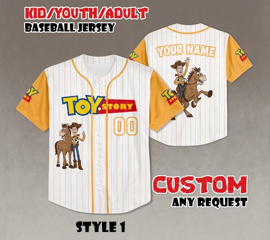 Toy Story Woody Bullseye Baseball Jersey, Custom Family Outfit