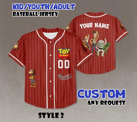 Personalized Slinky Dog Baseball Jersey, Custom Toy Story Outfit