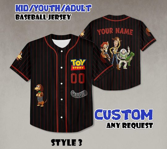 Personalized Slinky Dog Baseball Jersey, Custom Toy Story Outfit