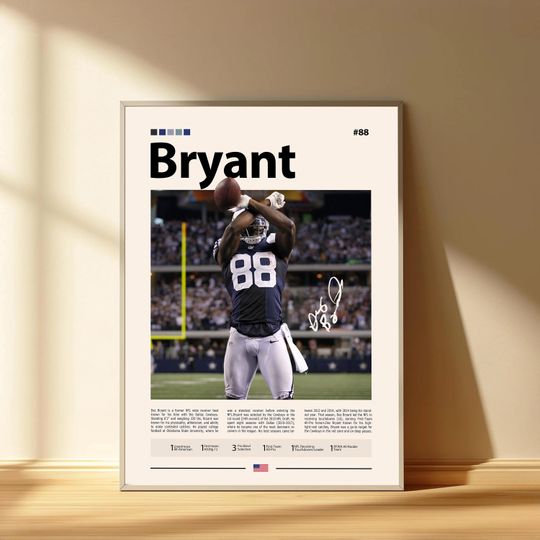 Dez Bryant Poster, Dallas Cowboys Football Poster, Sports Bedroom Posters