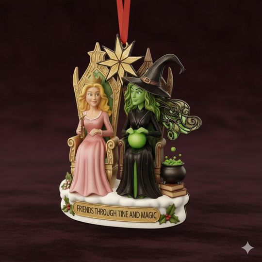 Wicked Musical Ornament: Elphaba and Glinda Keepsake