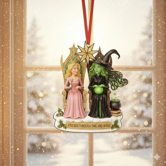 Wicked Musical Ornament: Elphaba and Glinda Keepsake