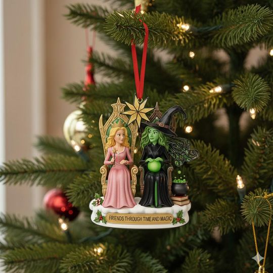 Wicked Musical Ornament: Elphaba and Glinda Keepsake