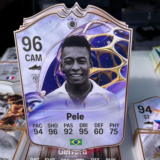 Pele Foamex Card, Soccer Player Card, Gift For Fan