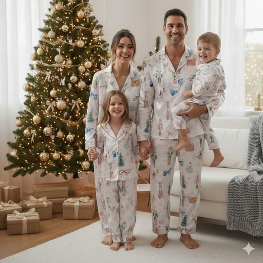 Nutcracker Ballet Christmas Pajamas Set