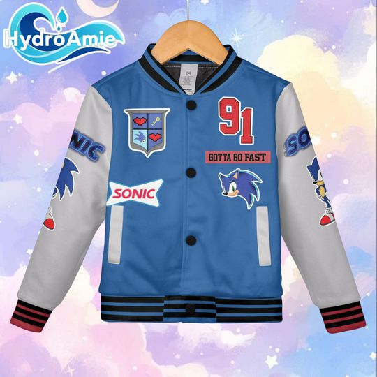 Sonic Varsity Jacket, Sonic the Hedgehog Baseball Jacket