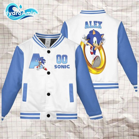 Personalized Sonic the Hedgehog Varsity Jacket
