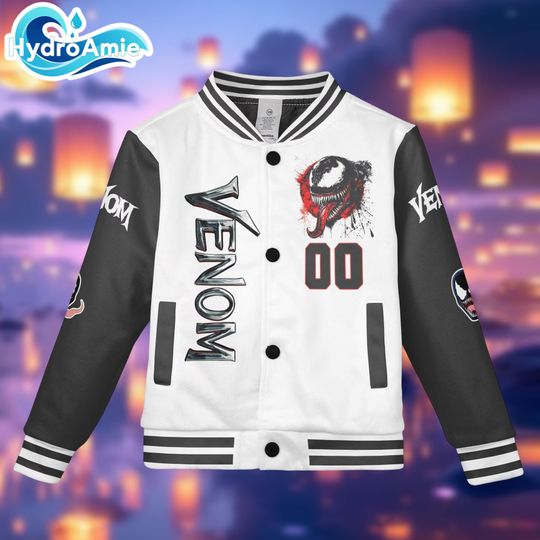 Custom Venom Varsity Jacket, Personalized Baseball Jacket