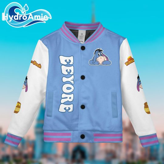 Custom Eeyore Varsity Jacket - Winnie the Pooh Baseball Jacket