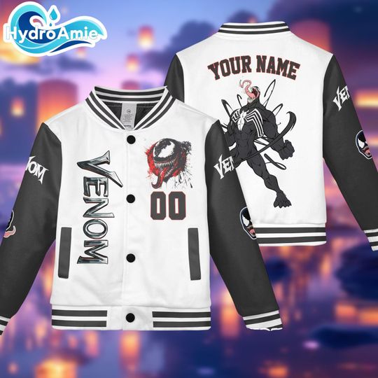 Custom Venom Varsity Jacket, Personalized Baseball Jacket