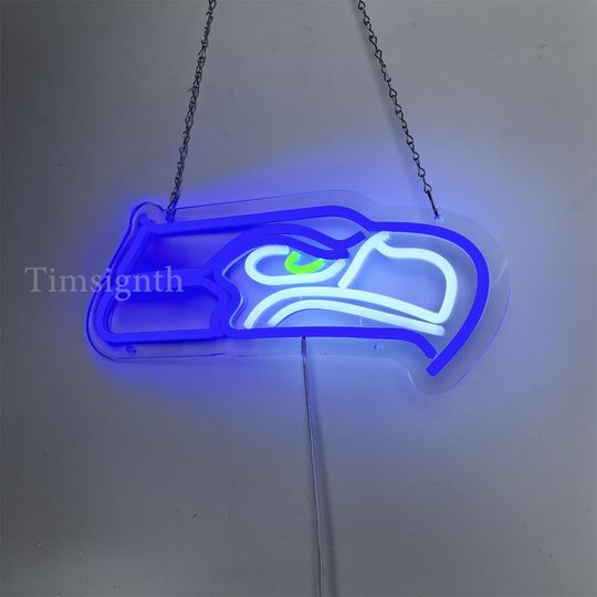 Seattle Seahawks LED Neon Sign  USB Powered Man Cave Decor