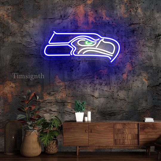 Seattle Seahawks LED Neon Sign  USB Powered Man Cave Decor