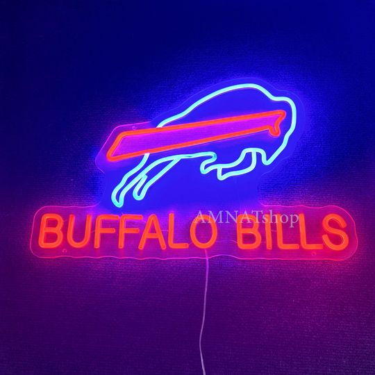 Buffalo Football Neon Sign, Bar Decor