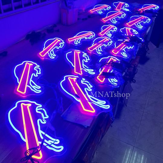 Buffalo Football Neon Sign, Bar Decor