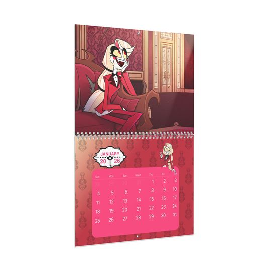 Hazbin Hotel TV Series 2026 Wall Hanging Calendar, Gift For Fan, Hazbin Hotel Cartoon Characters Calendar 2026