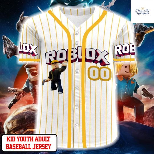 Custom Roblox Baseball Jersey Personalized Gamer Outfit